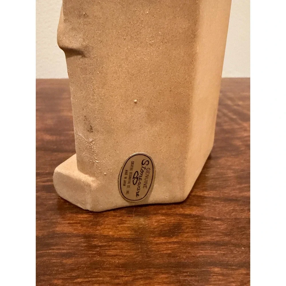Vintage Stoneware Victorian House Wall Pocket Vase, Creative Decorative Company
